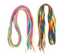 Holibanna 10 paires Lot de Lacets Chaussures Dégradé Coloré Plats et Ronds Élastiques pour Baskets Sneakers Accessoires Mode Unisexes