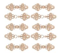 Holibanna 10 pièces Lot Boutons Métal Chinois Nœud Traditionnel pour Tenue Habillée Mariage Fermoirs Durables pour Robes Soirée et Col Montant Raffiné