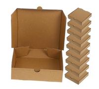 Holibanna 10 pièces Lot de Boîtes Kraft Compactes et Résistantes pour et Livraison Contenants Papier pour Restauration et à Emporter