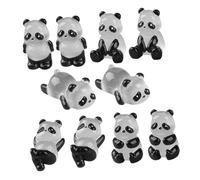 Holibanna 10 pièces Lot de Mini Figurines Panda Phosphorescentes Résine Décorations de Gâteaux et Ornements de Jardin Miniatures Délicates et Durables avec Éclat Doux pour Ambiance