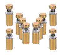 Holibanna 10 pièces Lot de Vis Entretoises Acier Inoxydable Brossé Doré pour Montage Mural Publicitaire Supports de Panneau Légers et Robustes pour Enseignes et Cadres