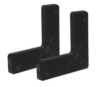 Holibanna 10 Pièces Plaque de Renfort d'angle en Acier Inoxydable Noir, Équerre Plate à Angle Droit L pour Étagères et Tables, Bords Lisses, Applications Polyvalentes