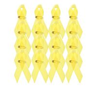 Holibanna 100 Épinglettes Ruban Jaune en Satin Polyester Solide pour Sensibilisation Cancer Infantile Décorations Polyvalentes pour Vêtements et Accessoires Lot 100 Pièces Événements