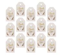 Holibanna 100 Étiquettes de Remerciement Rectangulaires pour Boîtes Présents, Décoratives, en Papier, Couleur Or, Adaptées pour Boîtes à Bonbons Mariage, Suspendues, Fourniture D’emballage