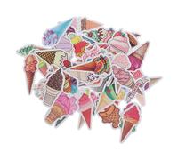 Holibanna 100 pièces Autocollants Glacés Colorés Décorations Appétissantes Adhésives pour Frigo Valise et Gobelets Stickers Résistants et Lumineux pour Scrapbooking