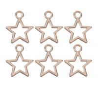 Holibanna 100 pièces Breloques Étoile Creuse Doré Pendentifs Five-pointed Star pour Bracelets DIY Charms Décoratifs Inoxydables pour Bijoux Fille