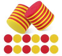 Holibanna 100 pièces Compteurs Mathématiques Mousse EVA Bicolores Éducatif pour Garçon Fille Blocs de Calcul Colorés Rouges et Jaunes Manipulateurs de Mathématiques pour Apprentissage et