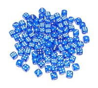Holibanna 100 Pièces Dice Set Sided Acrylic Colored Dice with Rounded Corners Lightweight for Board Games Party Math Teaching