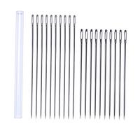 Holibanna 100 pièces Lot de Aiguilles à Coudre Grandes Yeux Acier Inoxydable Antirouille pour Couture Manuelle Point de Croix et Tricot Aiguilles Longues Faciles à Enfiler pour Travaux