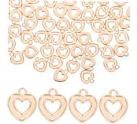 Holibanna 100 pièces Pendentifs Forme de Cœur DIY de Charms Alliage pour Création de Colliers et Bracelets Accessoires Décoratifs pour Saint Valentin