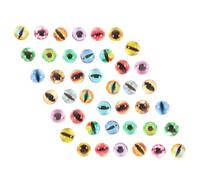 Holibanna 100 Pièces Yeux Verre Cabochons Yeux Réalistes pour Artisanat Autocollants à Dos Plat pour Poupées Animaux Hiboux Chats Oiseaux Fabrication Bijoux et Sculptures