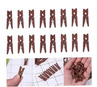 Holibanna 100pièces Mini Pinces à Linge Naturel Lot de Clips Utilitaires pour Photos Art Et Décorations Marron