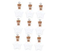 Holibanna 10Pièces Bouteilles Miniatures Transparentes Liège pour DIY et Stockage de Souhaits Bouteilles Décoration Suspendue