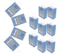 Holibanna 12 Pièces à Main De Remise Des Diplômes Sacs Unis Sacs De Fin D'études 2024 à Rayures Moyennes De Félicitations Pour 2024 De Cordon Papier Blue
