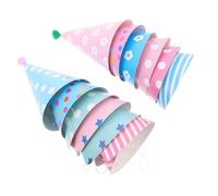 Holibanna 12 Pièces Chapeaux de Fête Cône Papier Colorés pour Garçon Fille Accessoires Confortables et Faciles à Assortir pour Anniversaire pour Photobooth et Décorations de Fête