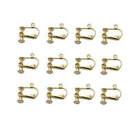 Holibanna 12 pièces Clip Earrings Set Non Pierced Lightweight Durable Jewelry Components For Women With Hole For DIY Accessories
