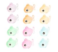 Holibanna 12 Pièces Figurines de Poissons Résine Lumineuses de Miniatures Glow in The Dark pour Décoration de Réservoirs et Micro Vert Bleu