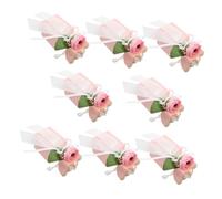 Holibanna 12 Pièces Floral Candy Boxes With Ribbon Decorative Shower Treat Packaging For Wedding Anniversary Birthday Party Favors