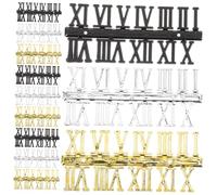 Holibanna 12 pièces Kit Chiffres Romains Plastique pour Horloge Murale DIY Chiffres de Remplacement Robustes et Faciles à Poser Accessoires pour Réparation et Décoration Horloge