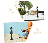 Holibanna 12 Pièces Scale Metal Dollhouse Post Lights for DIY Christmas Village Outdoor Scene Accessories