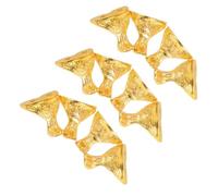 Holibanna 12 Pièces Vintage Zinc Alloy Box Corner Protectors Retro Jewelry Case Legs for Dressers Chest Edge Guards Metal Feet for Boxes and Cabinets