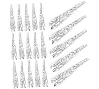 Holibanna 120 pièces Capuchons de Perles Métalliques Forme de Fleur Trompette pour Fabrication de Bijoux DIY Embouts Cône pour Bracelets Colliers Accessoires Bricolage et Antirouille