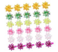 Holibanna 120 Pièces Rubans Et Fleurs Ruban De Soie Préfabriqués Nœuds Nœuds De Noël Décor Décoration De Noël Ruban Tirer Fleur Tirer Fleur Nœuds Tirer