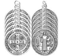 Holibanna 12Pièces Charms Religieux pour Création de Bijoux Pendentifs Saint Benoît Décoratifs pour Artisanat et Uniques Style Aléatoire