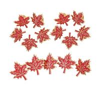 Holibanna 15 Pièces Broches Érable Canada Alliage avec Finition Goutte Huile Broche Automne Résistante pour Femmes Accessoire Chic pour Vêtements Sacs et Fêtes de Thanksgiving