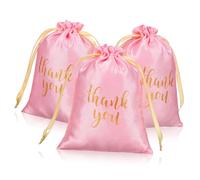 Holibanna 15 Pièces Coloré Noël Virer Enfants Jute En Gros Merci Bonbons Cordon Cellophane De Remerciement Jour Invités Poignées Biscuit Faire La Fête Satin Rose