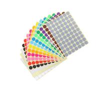 Holibanna 16 pièces Lot de Stickers Adhésifs Ronds Colorés Étiquettes Décoratives pour et Bocaux Faciles à Poser Résidu pour Fêtes et Bricolage