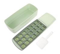 Holibanna 1Ensemble Bac à Glace avec Couvercle et Pelle Plateau à Glaçons Portable pour Congélateur pour Fêtes et Cocktails Réutilisable et Pratique