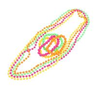 Holibanna 1ensemble Colliers Et Bracelets De Carnaval Perles Colorées Bijoux Amusants Et Pour Fête Bracelets Colliers