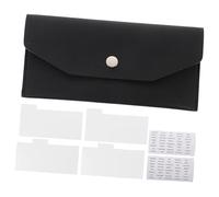Holibanna 1ensemble Pochette Budget Femme PU Cuir De Clutch avec Séparateurs Et Stickers Système Pratique De Gestion des Finances Personnelles Accessoire Élégant Et Réutilisable