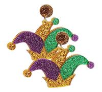 Holibanna 1paire Boucles Oreilles Acrylique Pour Femmes Éléments Décoratifs Colorés Pour Fête Et Carnaval Création Élégante