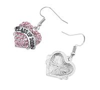 Holibanna 1paire Boucles Oreilles Cœur Rhinestones Pour Filles Accessoire De Graduation Élégantes Et Légères Parfaites Pour Fête Mémorable