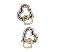 Holibanna 1paire Boucles Oreilles Forme De Cœur Ornées De Élégantes Et Délicates Parfaites Pour Toutes Occasions