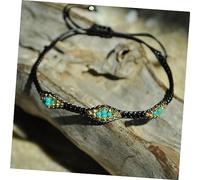 Holibanna 1pièce Bracelet Bohemian Élastique Rétro Bracelet Tressé à Main Accessoire De Mode Ajustable Pour Anniversaire Et Célébrations