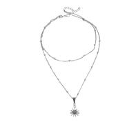 Holibanna 1pièce Double Necklace Collier Femme Accessoire De Mode Décor De Cou Pendentif