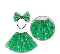 Holibanna 1pièce Jupe Tulle Verte Pour Femmes Avec - à Sequins Parfaite Pour Saint-patrick Les Fêtes Danse