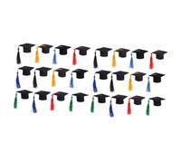 Holibanna 2 Ensembles Décoration De Chapeau De Docteur Mini Chapeau De Graduation pour La Fête Tout Petit Adultes Accessoires Photo Graduation Cap Confiserie Carafer Un Vin 12 Pièces * 2