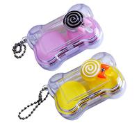 Holibanna 2 Ensembles Étui à Lentilles de Contact Boîte Décorative Portable avec Outils de Couleurs Aléatoires Couleur