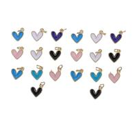 Holibanna 2 Ensembles Pendentifs Cuivre Forme De Cœur Accessoires De Fabrication De Bijoux Diy Style Mixte 10 Pièces * 2