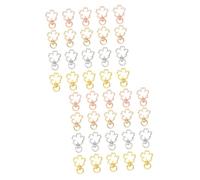 Holibanna 2 Ensembles Porte Clés Pendentifs Sakura De Avec Design Floral Accessoires Diy Pour Sacs Et Décorations De Photo Or Rose 20 Pièces * 2