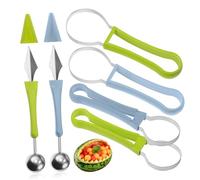 Holibanna 2 ensembles Set Outils Fruits pour Cuisine Cuillère Boule Pastèque Melon et Éplucheur Cantaloup Inoxydable et Empilable pour Découpe et Sculpture