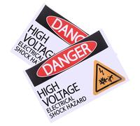 Holibanna 2 Feuilles Autocollants Sécurité Haute Tension pour Boîte Électrique Panneaux Avertissement Danger Vinyle Adhésif Signalisation Précautionnelle Facile à Poser et Retirer
