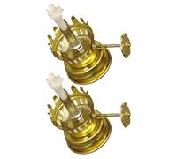 Holibanna 2 Mèches pour Lampe à Pétrole Vintage Accessoires de Brûleur en Métal Réglable Base de Mèche pour Lampe à Huile Compatibles à Kérosène Pièces Détachées Robustes et Pratiques