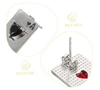 Holibanna 2 Paires Boucles Oreilles Clous Poker Cuivre avec Cœur et Pique pour Femmes Bijoux Nouveauté Chic et Confortables pour Fête et Usage