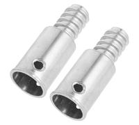 Holibanna 2 Pièces Adaptateur Embout Fileté pour Manche Balai Connecteur Alliage Aluminium Compatible Poteaux et Bois Kit avec Fixation Vis et Rivet