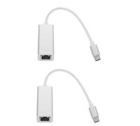 Holibanna 2 Pièces Adaptateur USB C Ethernet Mbps Convertisseur Gigabit Compatible Pc Portable Tablette et Smartphone sans Prise Charge Veille et Réveil à Distance